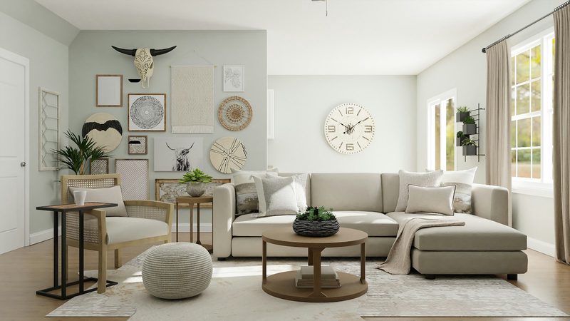 Block-printed cushions on a sofa